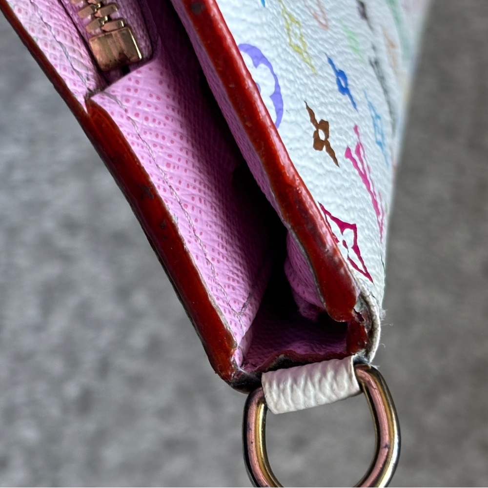 Louis Vuitton Multicolor Murakami Insolite Wallet White Pink - Picture 16 of 16